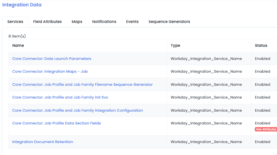 Integration Metadata Events